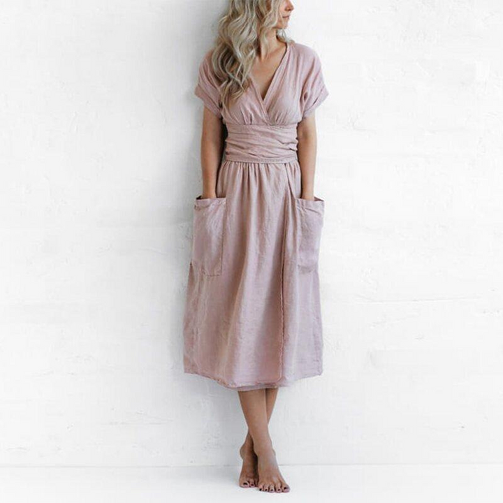 Women Wrap Midi Dress | Reese