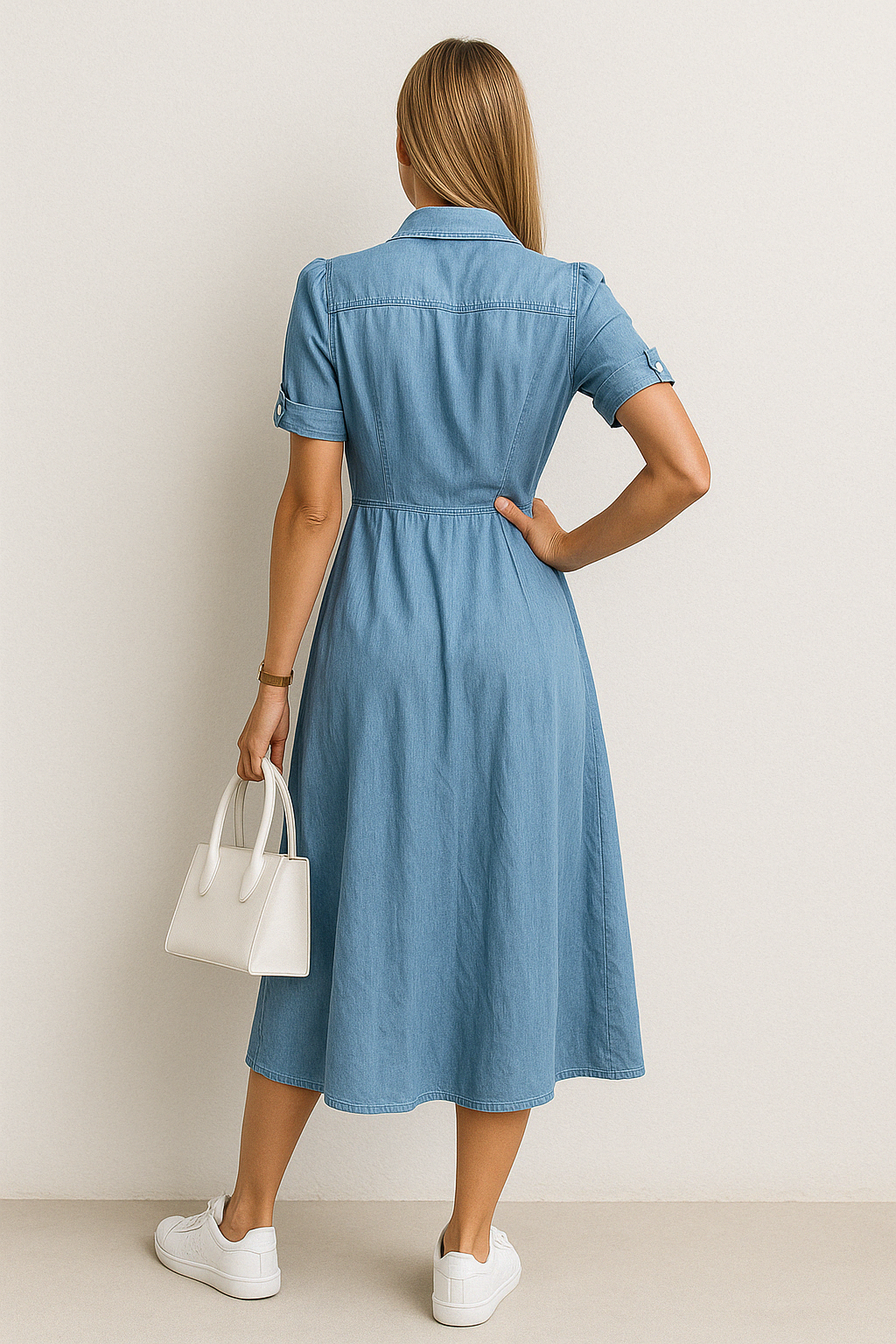 Women’s Denim Midi Dress - Rebekka