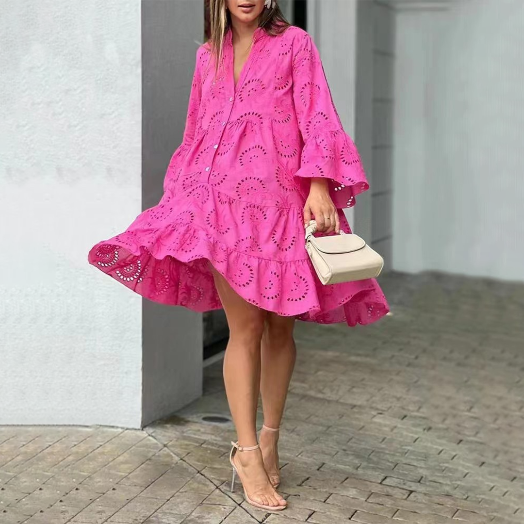 Women's Elegant Summer Midi Dress - Daryna