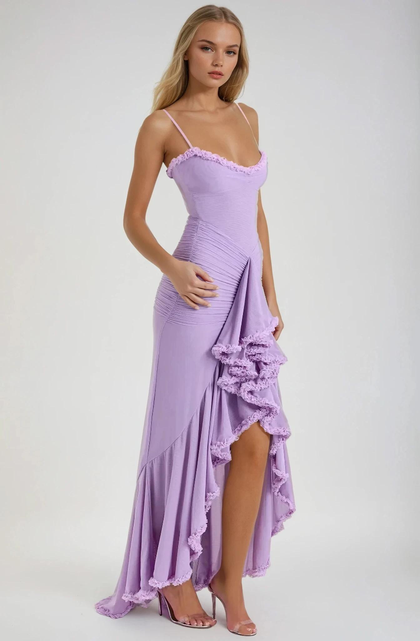 Charming Ruffled Gown - Bianca