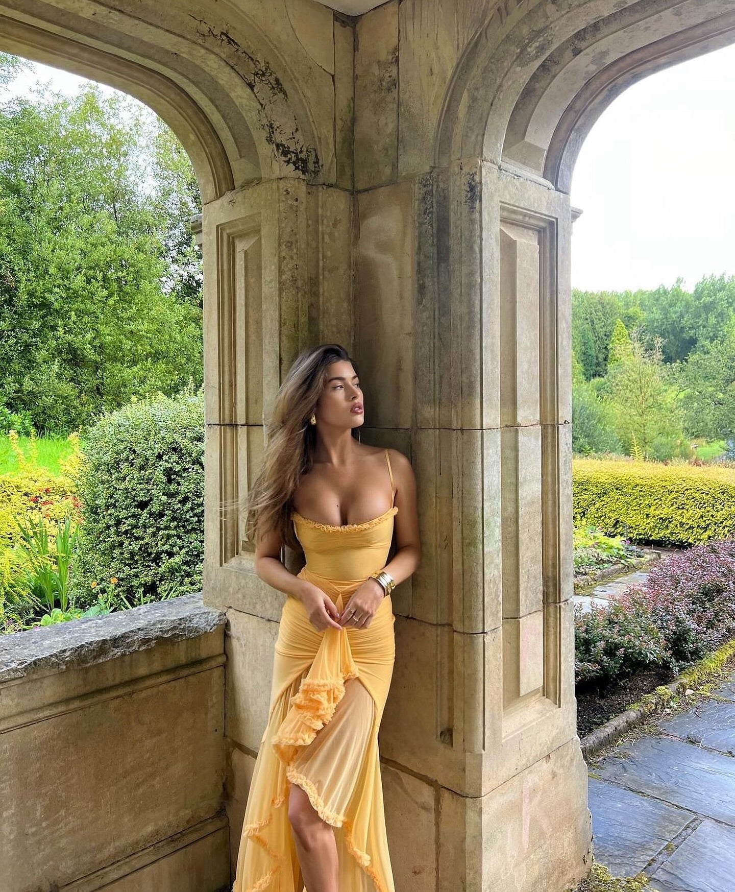 Charming Ruffled Gown - Bianca