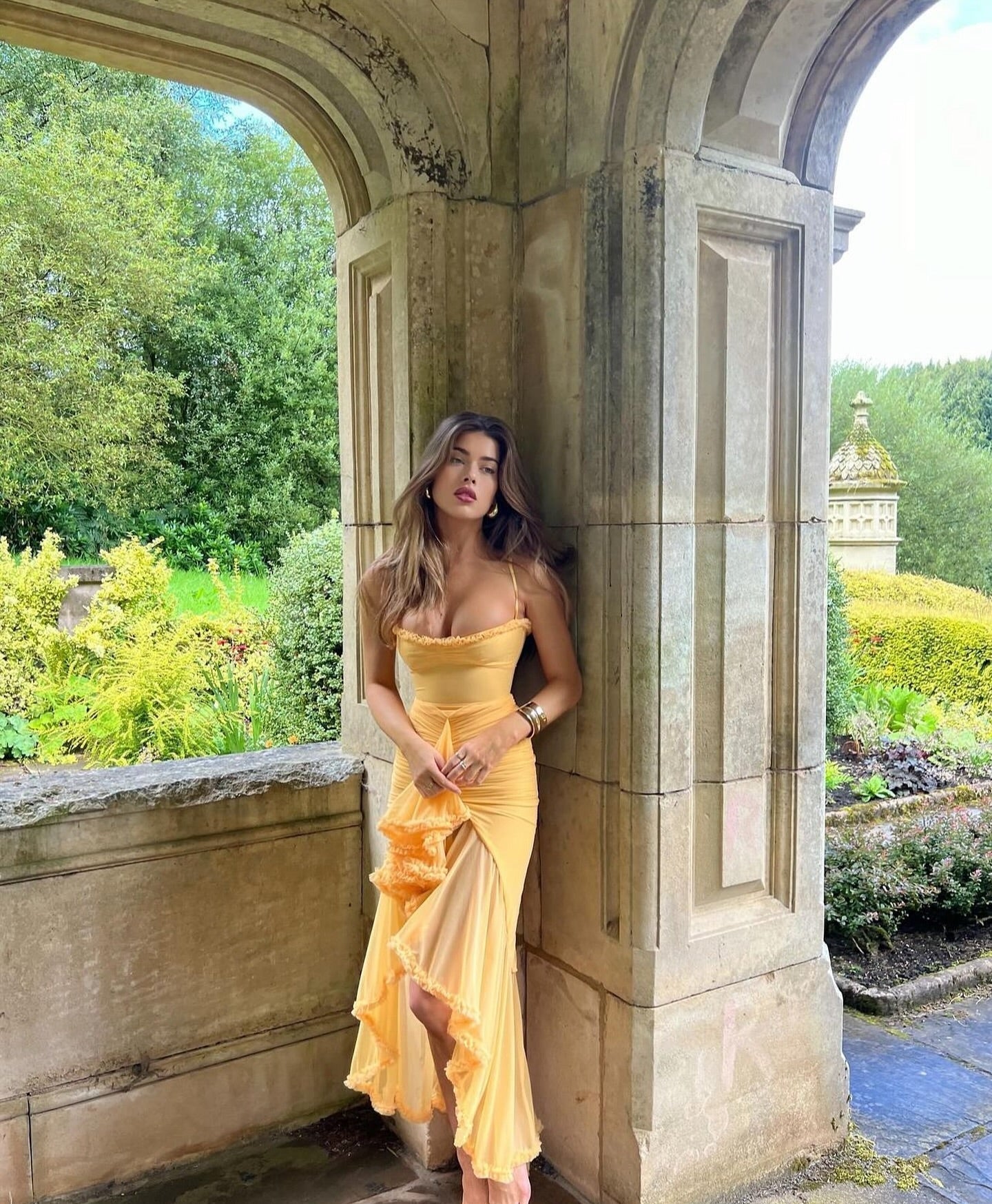 Charming Ruffled Gown - Bianca