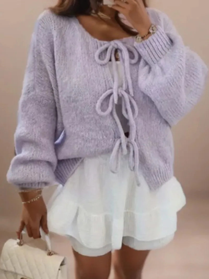 Women's Chic Knitted Cardigan - Ariadne