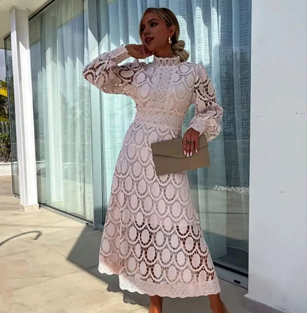 Women’s Elegant Cocktail Midi Dress - Freja