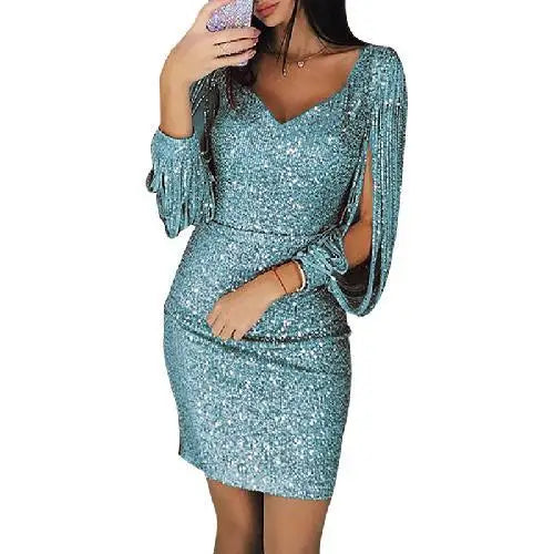 Variant image for Women’s Glitter Cocktail Dress Elegant Silhouette - Anika-6