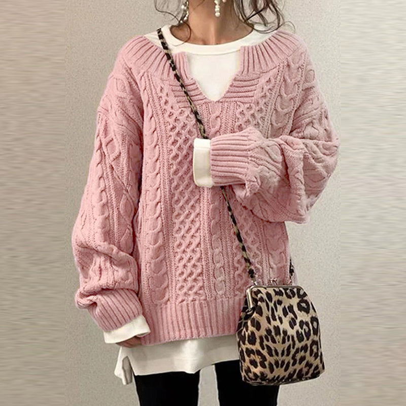 Women’s Oversized Cable Knit Sweater - Kendria
