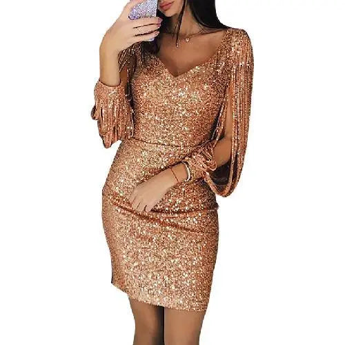 Variant image for Women’s Glitter Cocktail Dress Elegant Silhouette - Anika-9