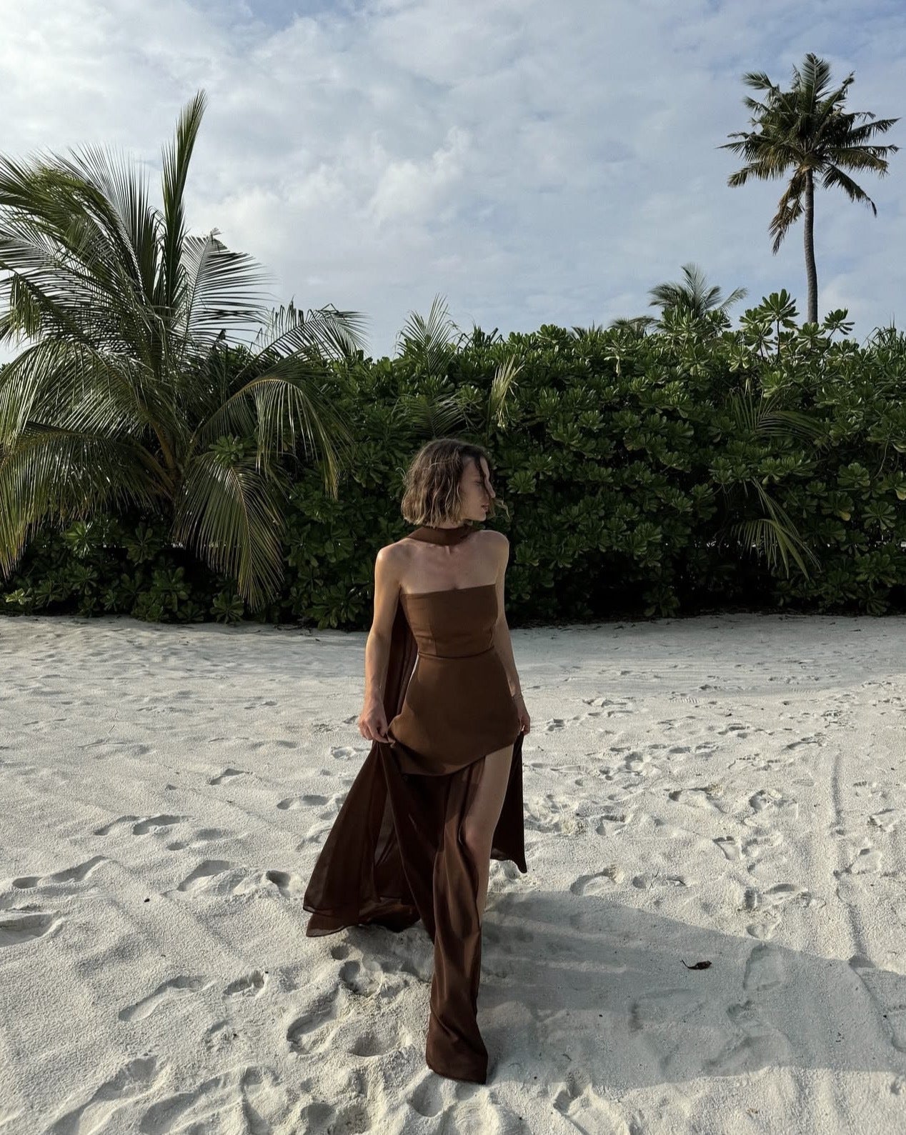 Asymmetrical Maxi Dress - Daphne