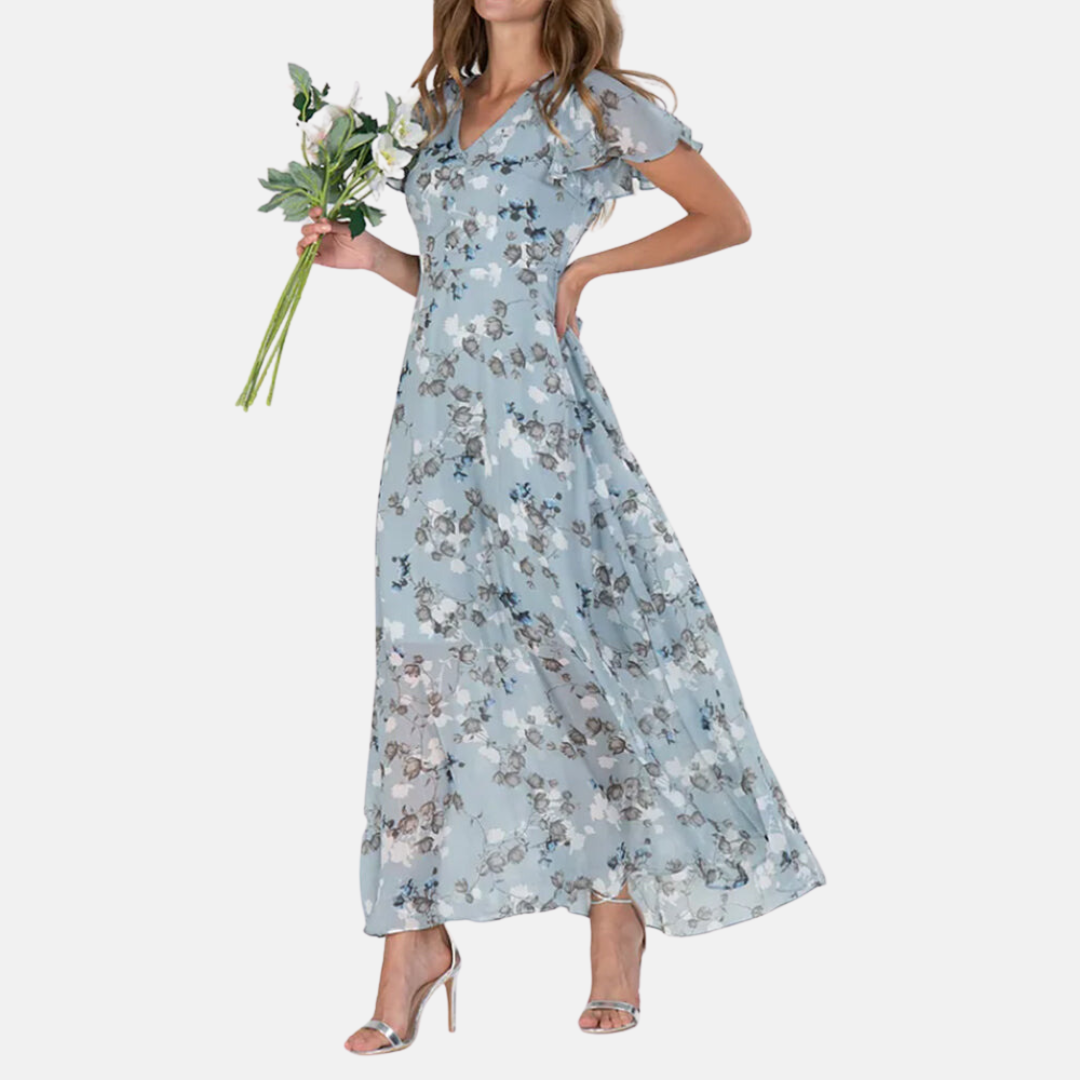 Women's Floral Elegant Summer Maxi Dress  - Elina
