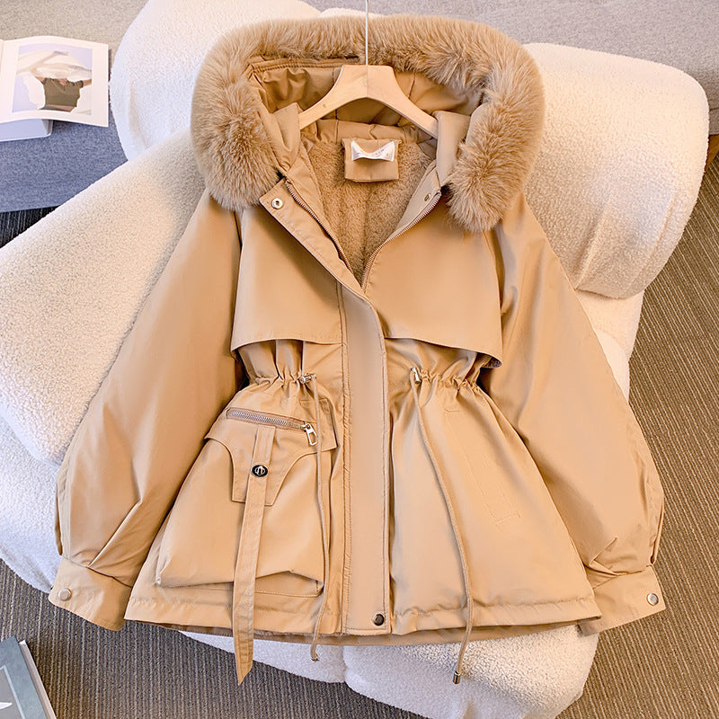 Variant image for Women’s Black Puffer Jacket with Detachable Hood - Livia-11