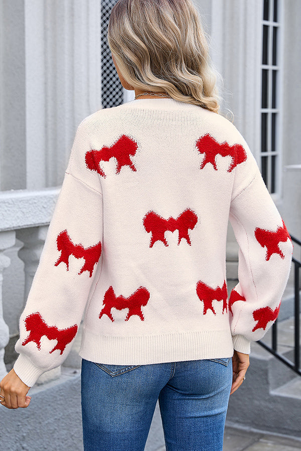 Women’s Charming Mini Bow Knitted Sweater - Arabella