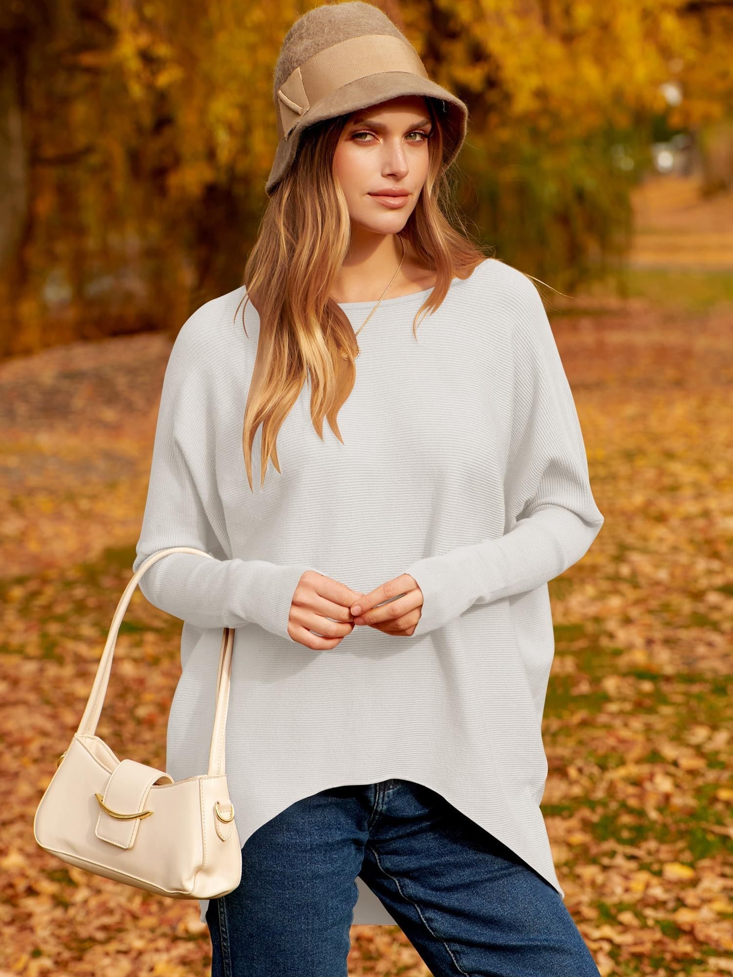 Variant image for Women’s Oversized Sweater Comfortable Batwing Design - Sophie-31