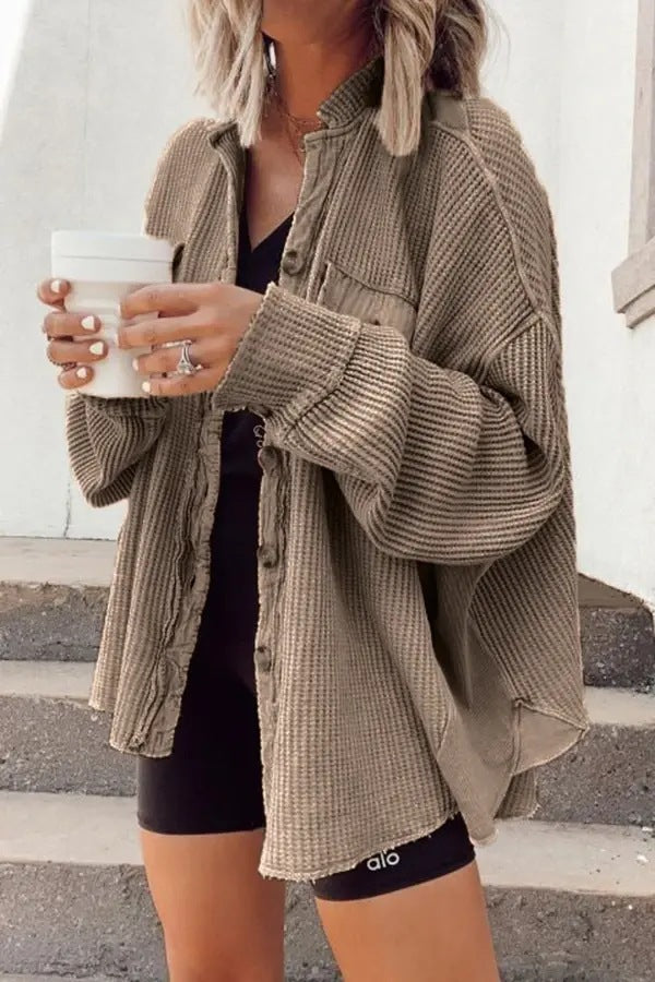 Women’s Elegant Button-Up Shirt Jacket - Jolie
