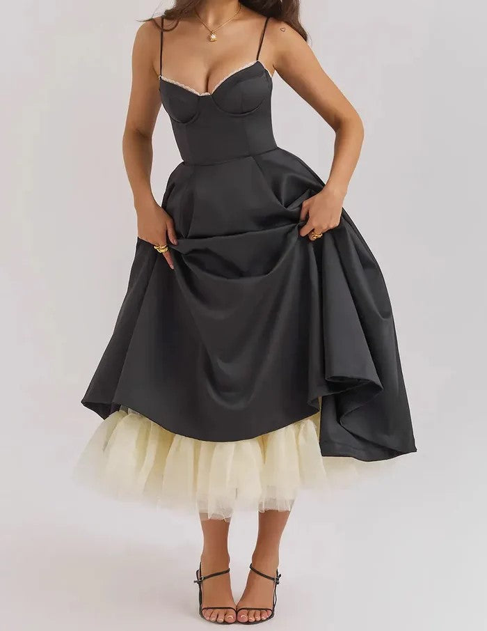 Women's Elegant Casual Midi Dress - Lisa