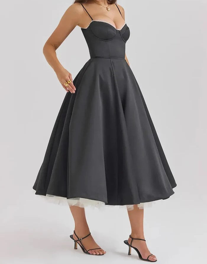 Women's Elegant Casual Midi Dress - Lisa