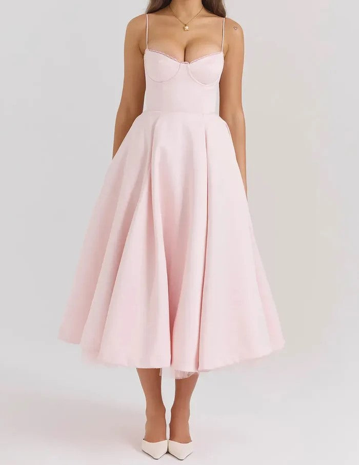 Women's Elegant Casual Midi Dress - Lisa