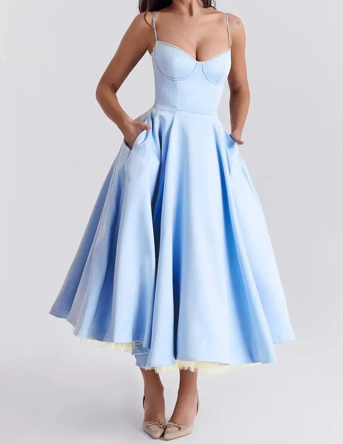 Women's Elegant Casual Midi Dress - Lisa
