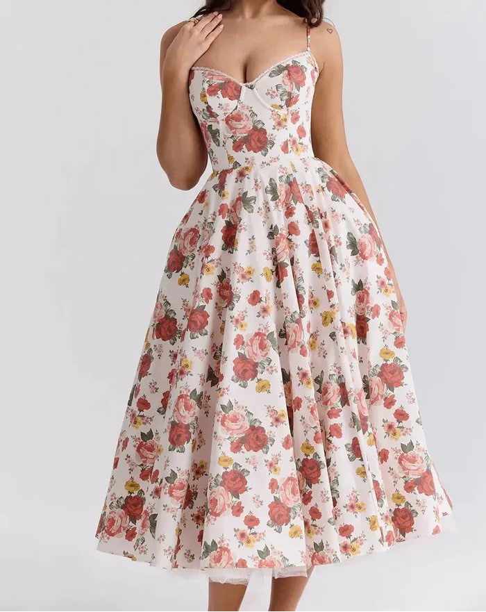 Women's Elegant Casual Midi Dress - Lisa