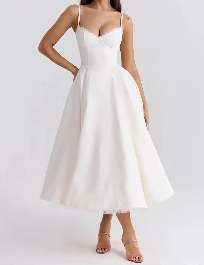 Women's Elegant Casual Midi Dress - Lisa