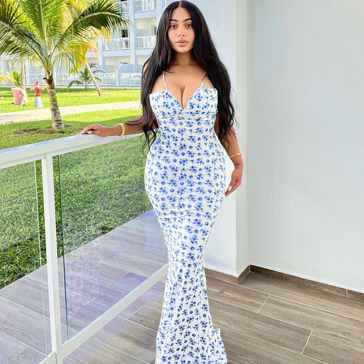 Women’s Casual Floral Summer Maxi Dress - Helen