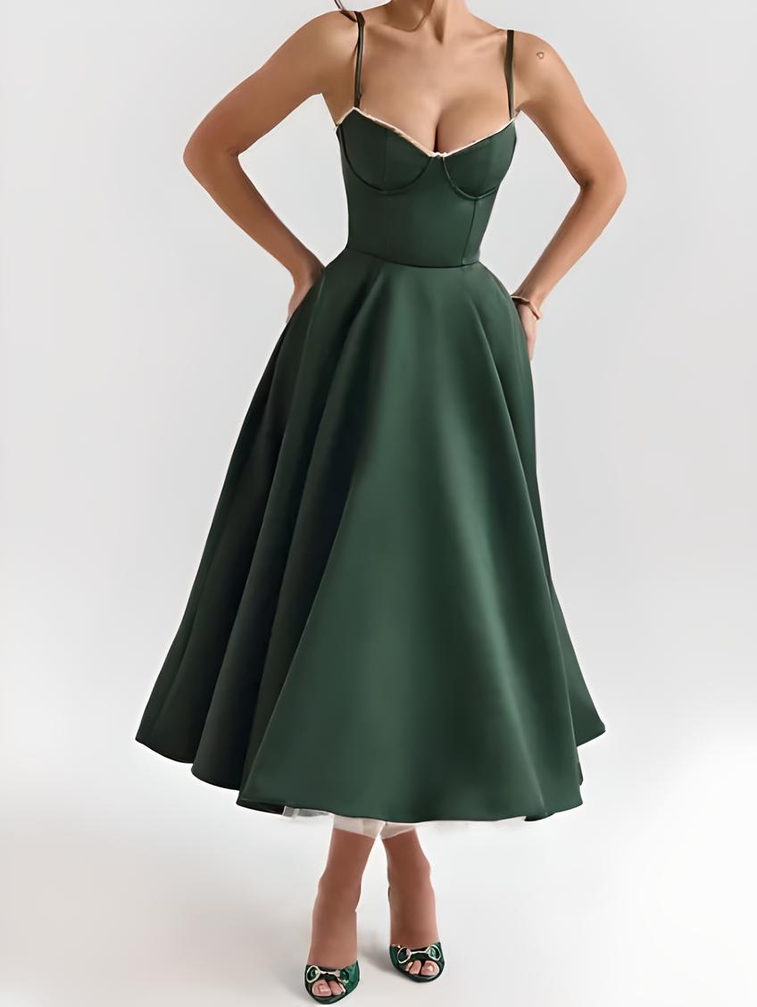Women's Elegant Casual Midi Dress - Lisa