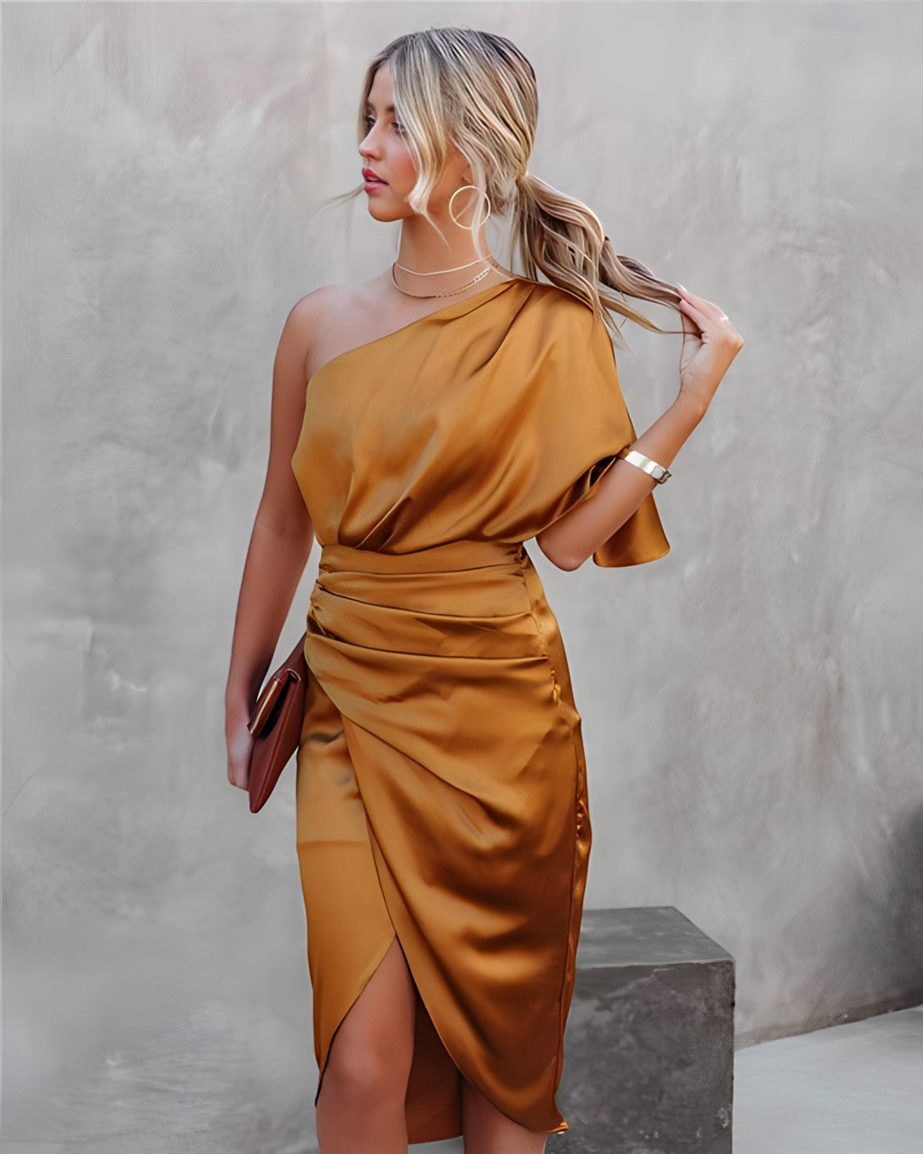 Variant image for Women’s Elegant Silk Summer Cocktail Dress - Amira-17