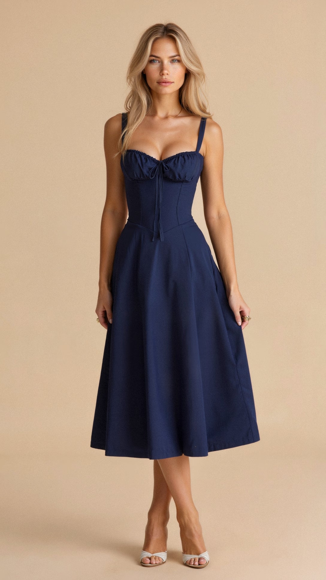 Variant image for Women’s Summer Dress Elegant Bustier Design with Side Slit - Kiana-36