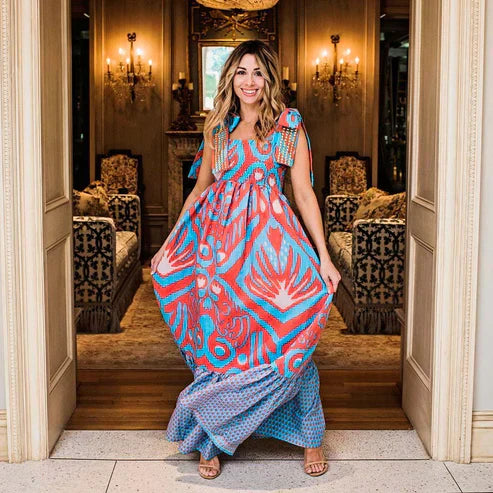 Women's Boho Summer Maxi Dress - Sophia