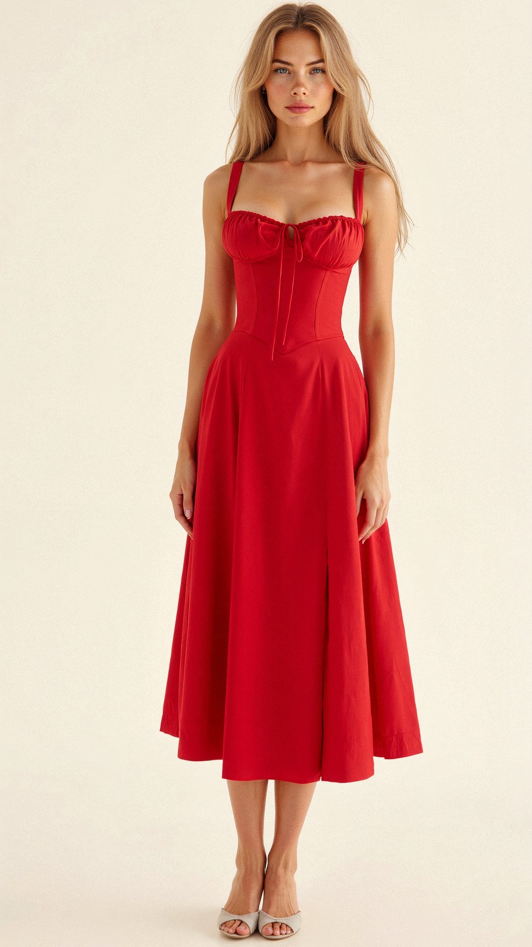 Variant image for Women’s Summer Dress Elegant Bustier Design with Side Slit - Kiana-26