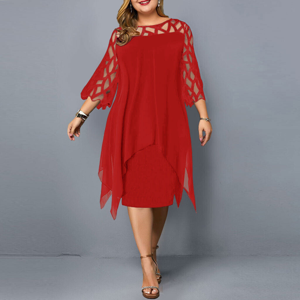 Variant image for Women’s Plus Size Midi Dress Flattering Oversized Fit - Ava-36