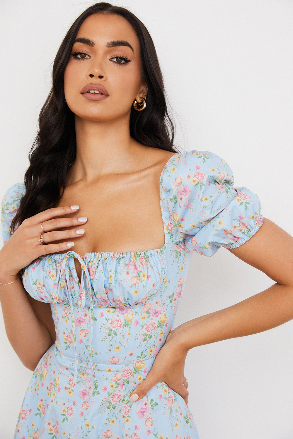 Women's Floral Midi Dress - Lina