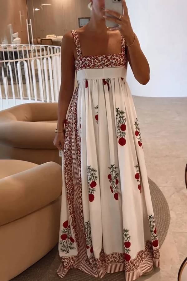 Women’s Elegant Summer Floral Maxi Dress - Suzie