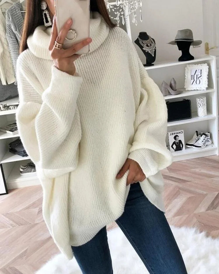 Women’s Oversized Casual Turtleneck Jumper - Gwendolyn