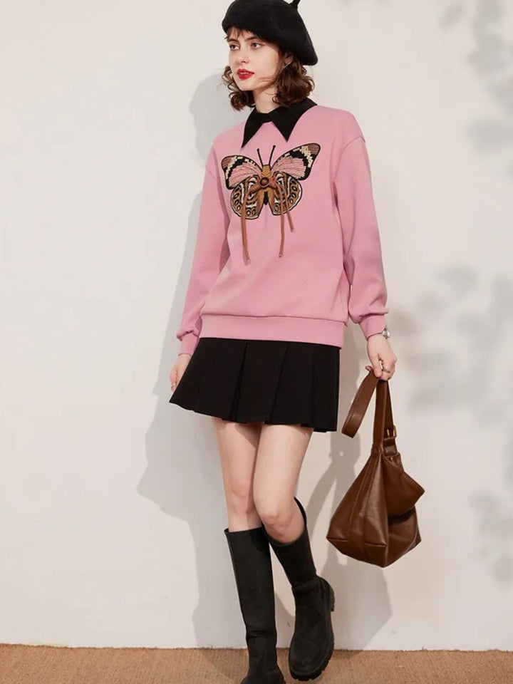 Women’s Butterfly Embroidered Jumper - Emma