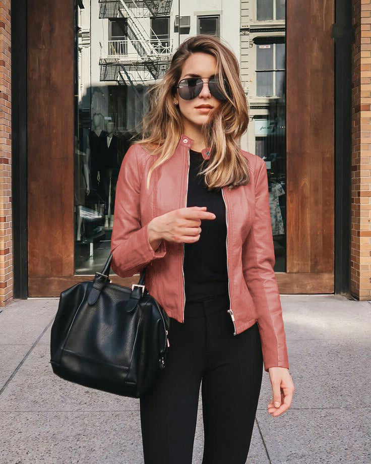 Variant image for Women’s Leather Jacket Stylish Fit with Adjustable Waist - Clara-77