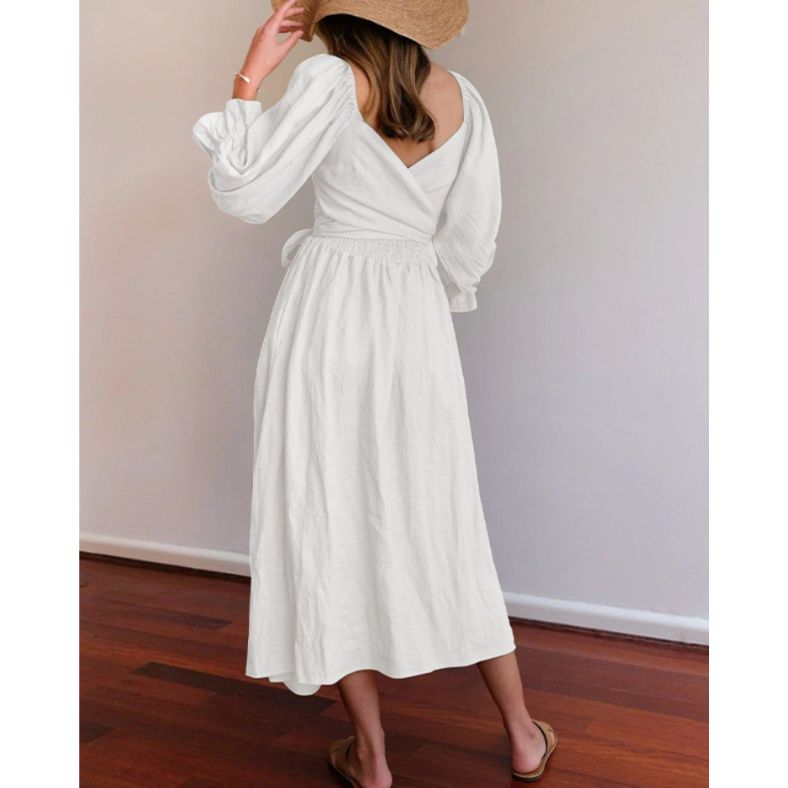 Women's Lightweight Ruffle Sleeve Midi Dress - Trinity