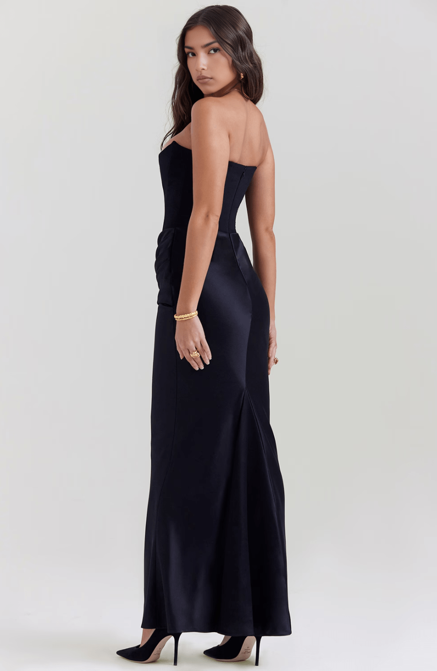 Women's Elegant Strapless Maxi Dress - Mia