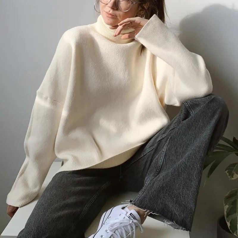 Women’s Classic Casual Turtleneck Sweater - Margret