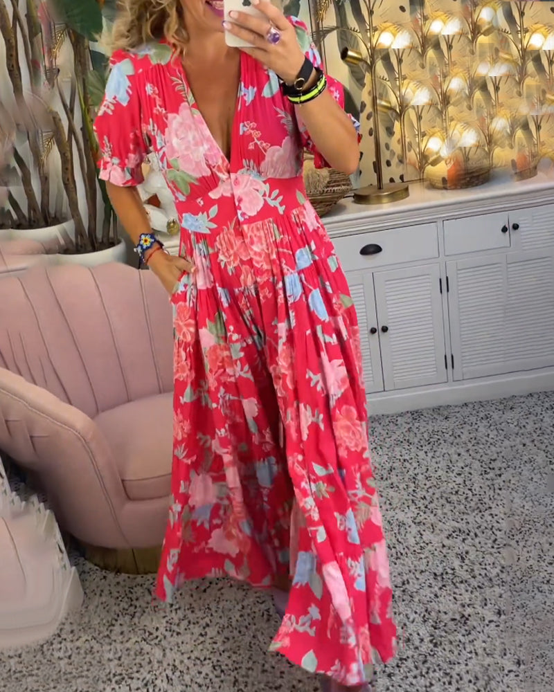 Women’s Floral Summer Maxi Dress  - Anni