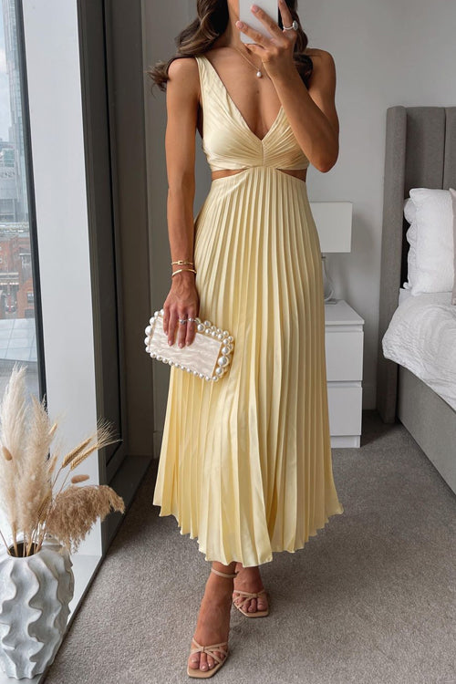 Pleated Maxi Dress | Uma