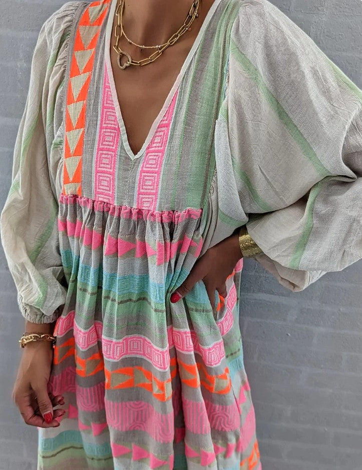 Women’s Casual Boho Summer Maxi Dress - Hermine