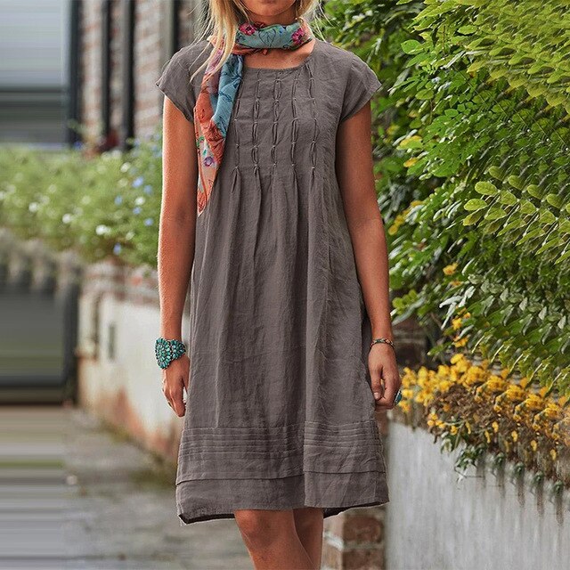 Women's Casual Summer Midi Dress - Isabella