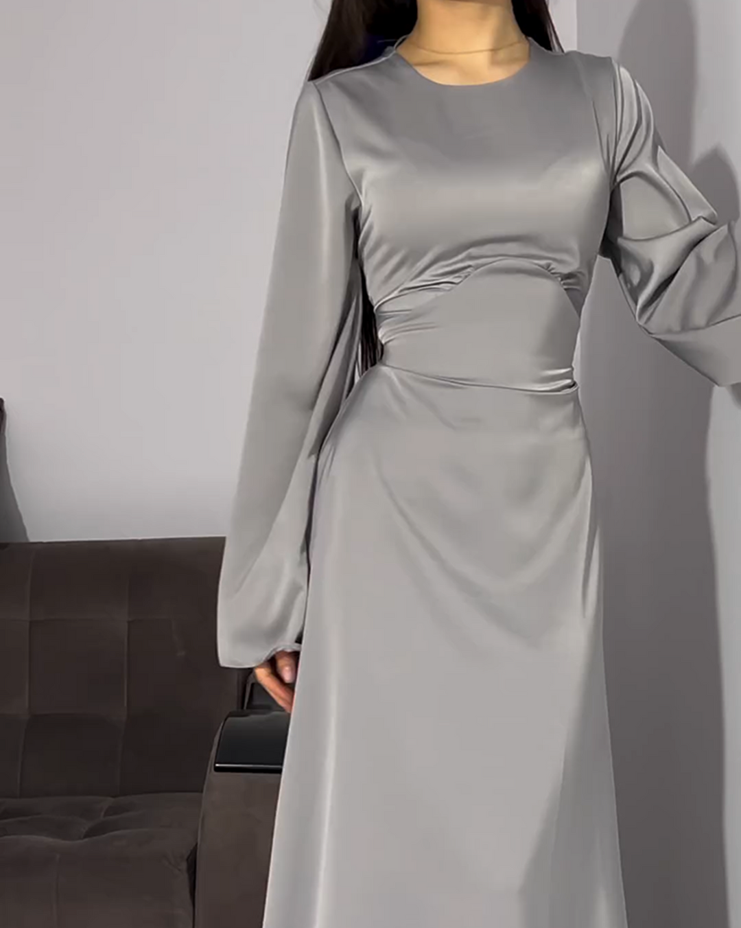 Women’s Long Sleeve Elegant Corset Maxi Dress - Zara