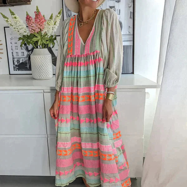 Women’s Casual Boho Summer Maxi Dress - Hermine