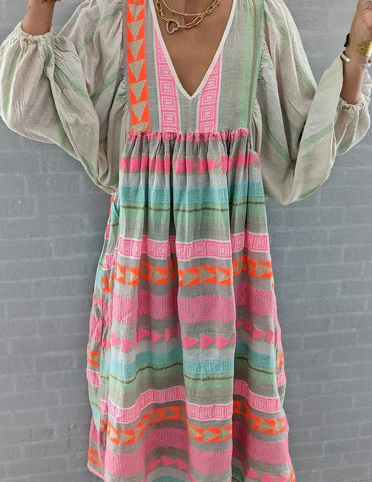 Women’s Casual Boho Summer Maxi Dress - Hermine