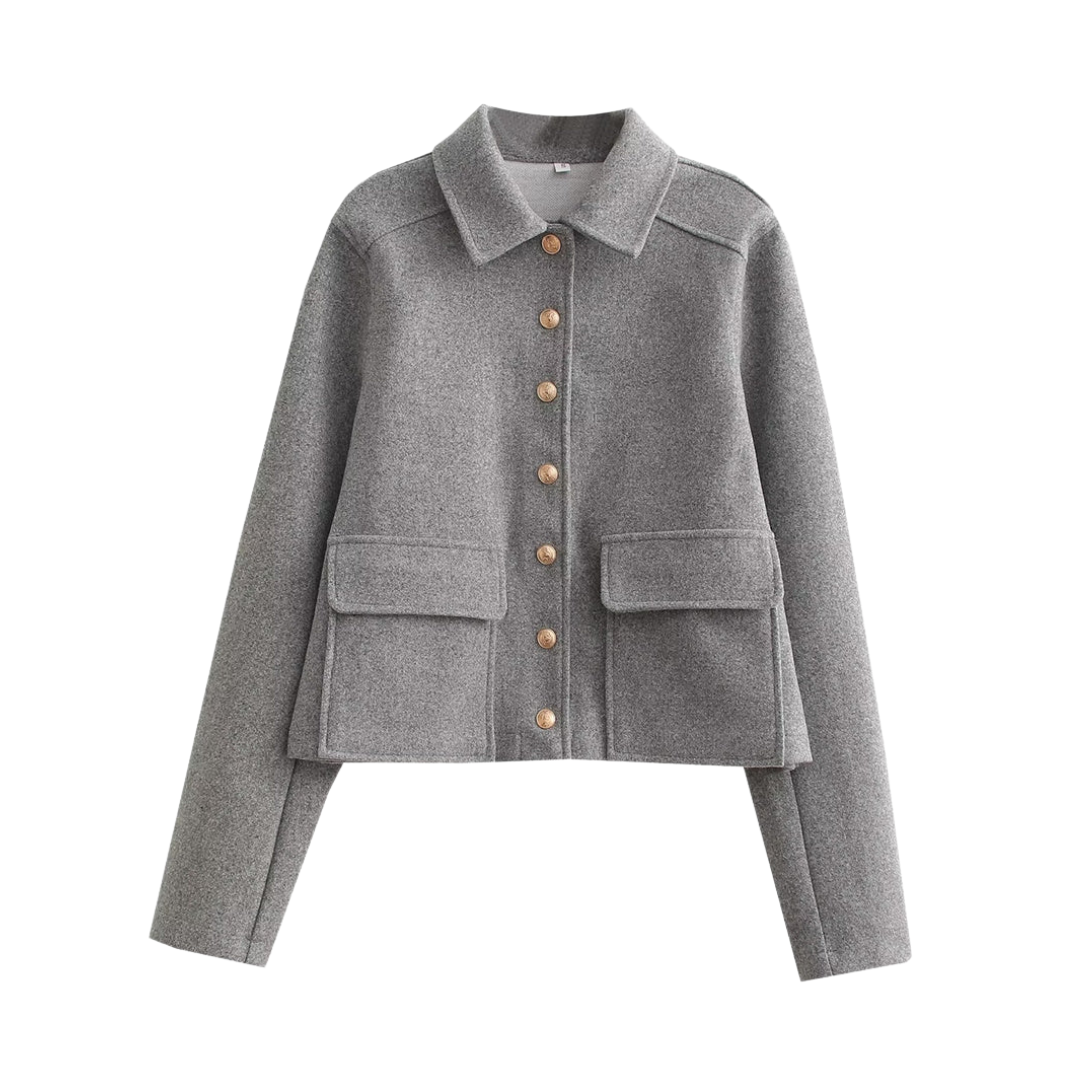 Women’s Elegant Button Closure Jacket - Jasmine