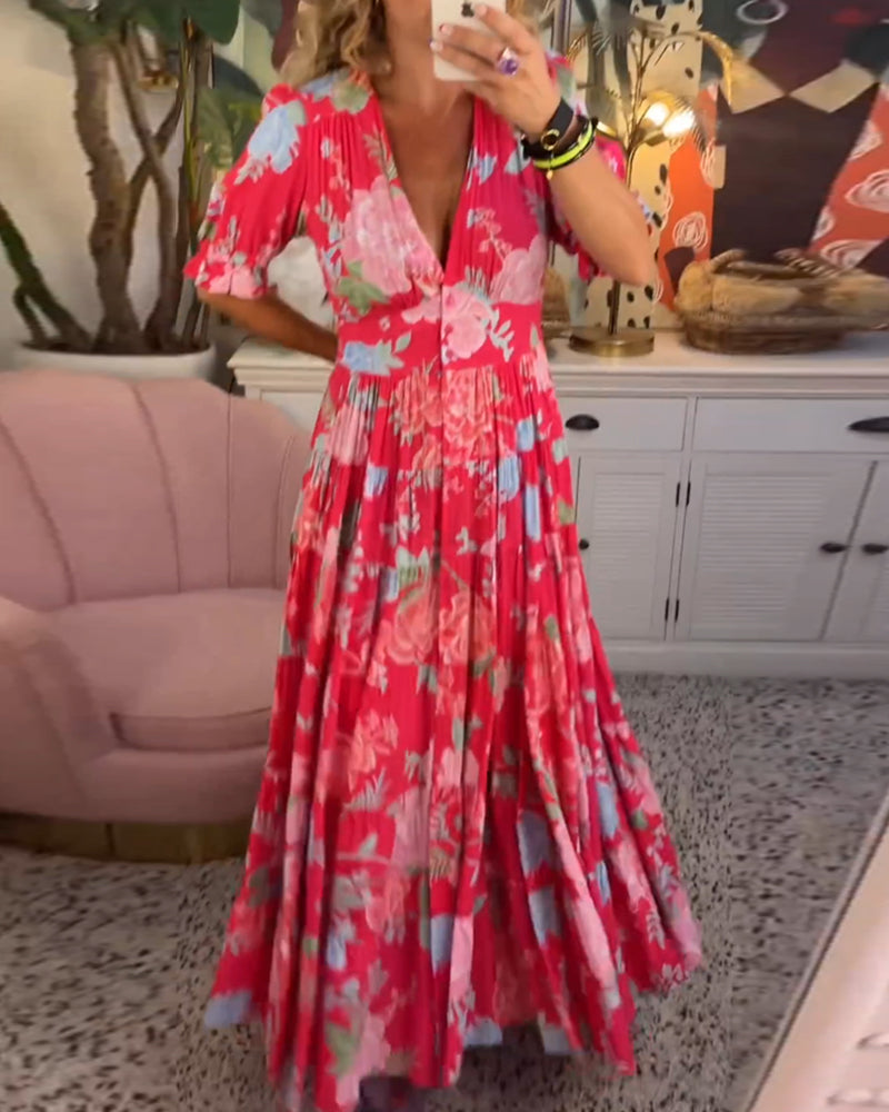 Women’s Floral Summer Maxi Dress  - Anni