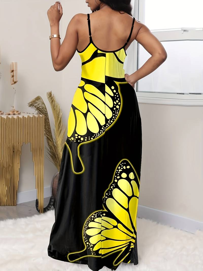 Women's Butterfly Printing Maxi Dress - Amelia