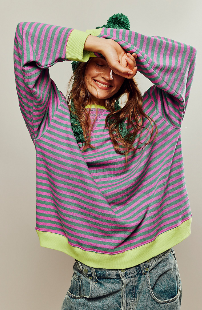Women’s Cozy Striped Sweater - Sophia