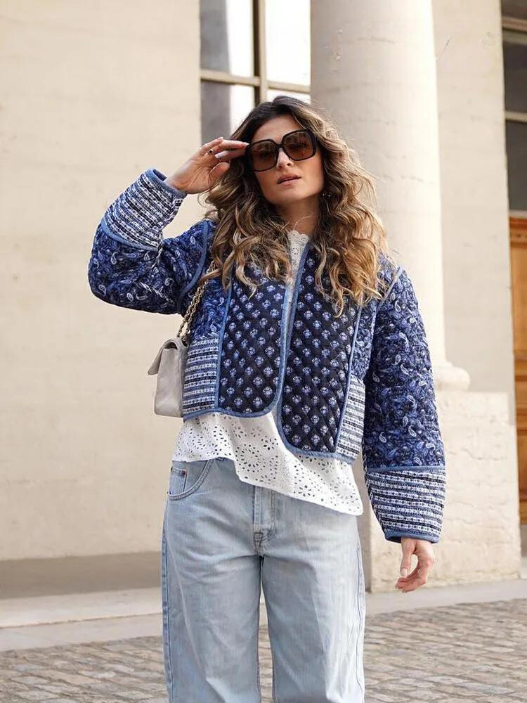 Women’s Vintage Floral Patchwork Jacket - Nora